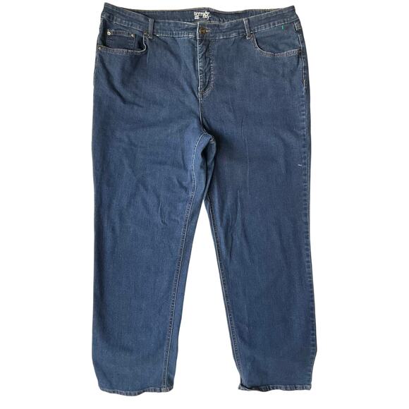 Terra & Sky Women Denim Straight Leg Jeans Size 20W, Blue - Picture 1 of 10
